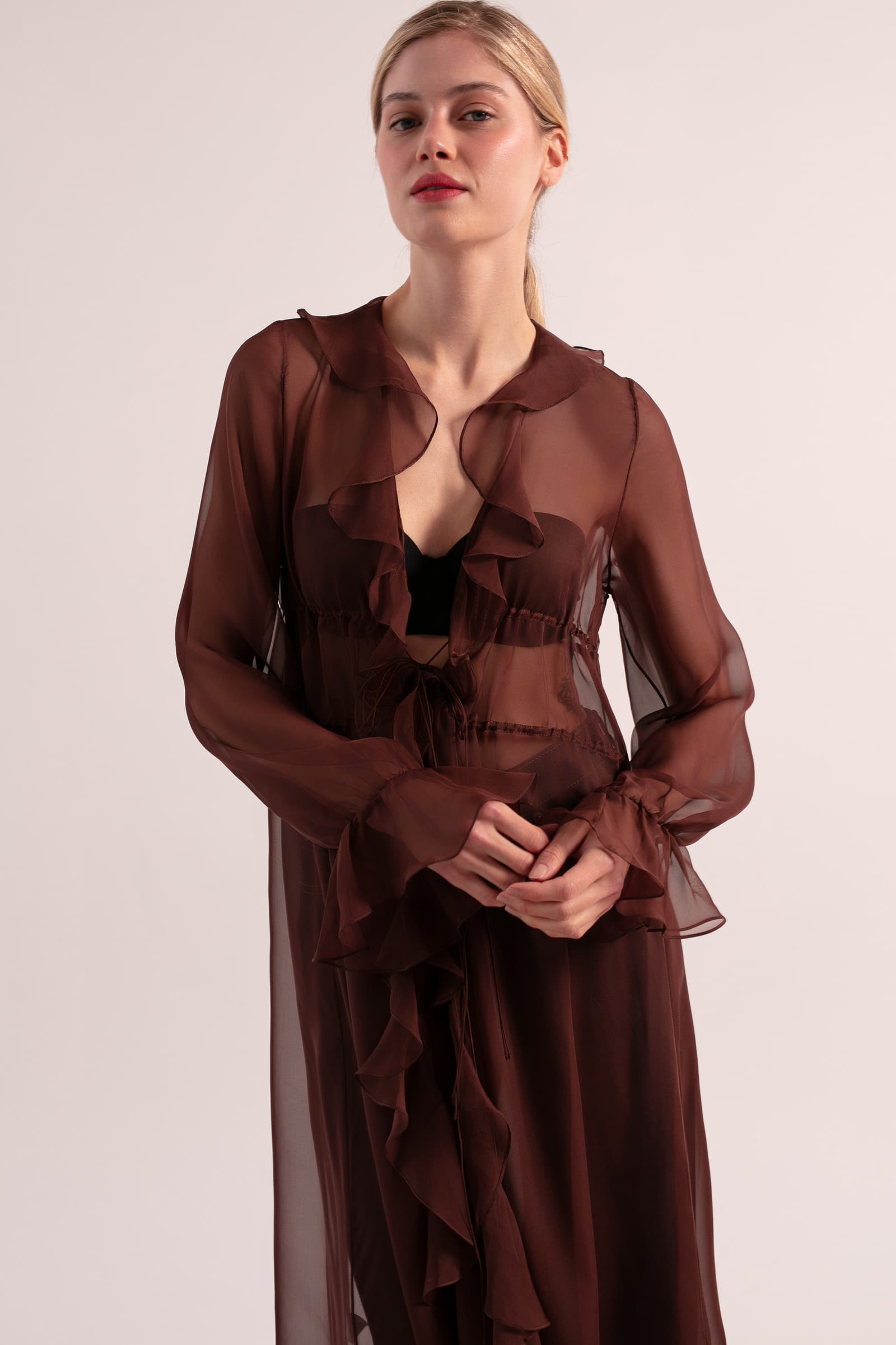 Model in Mystique Cape