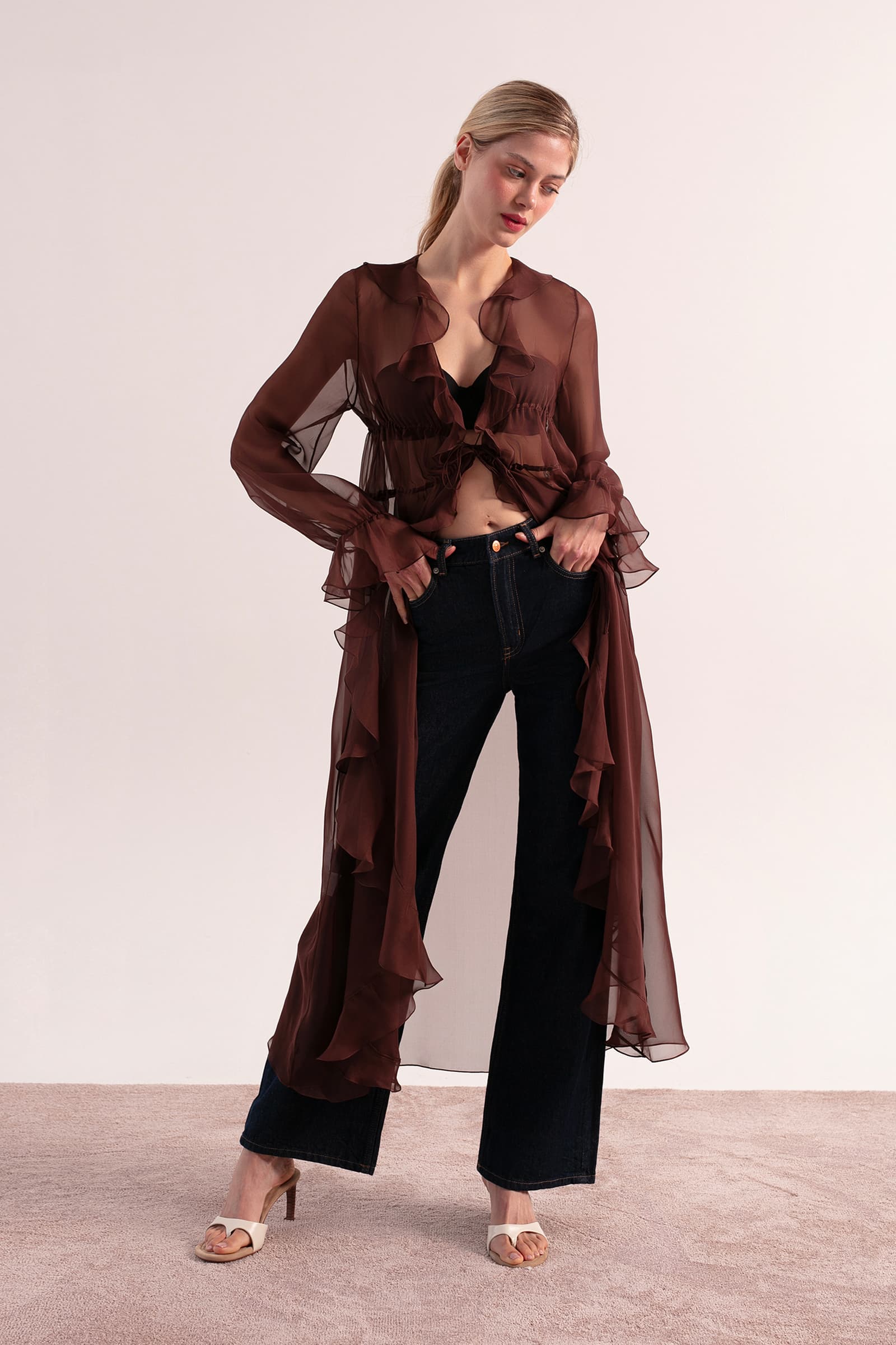 Model in Mystique Cape